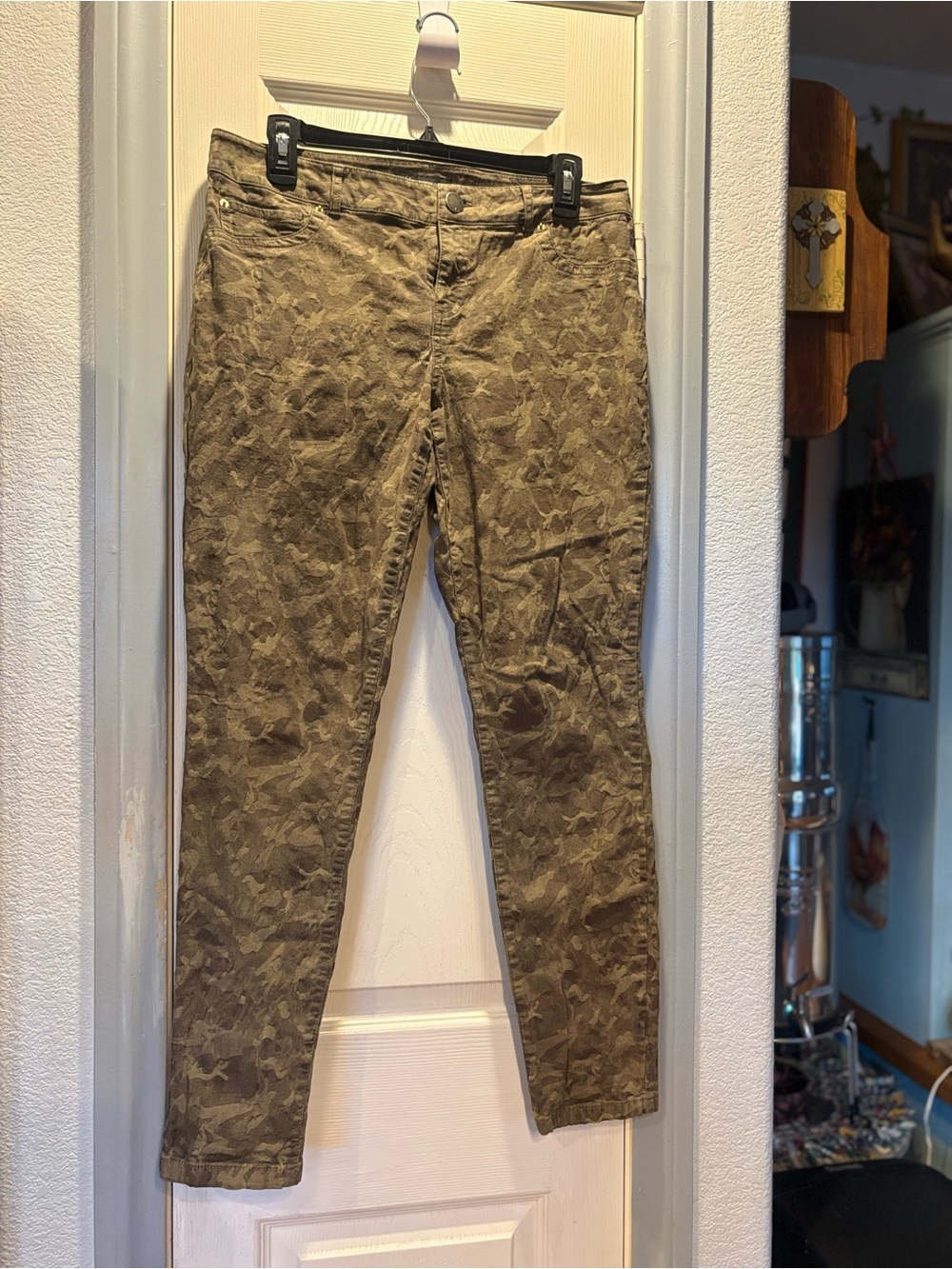 INC International Concepts Olive Camo Skinny Pants